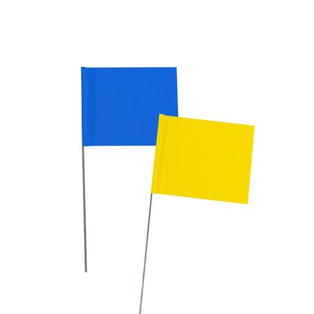 Wire Survey Marking Flags - on steel mast