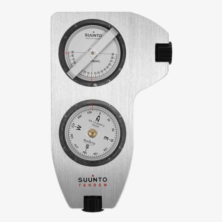 Suunto Tandem compass clinometer showing both compass and clinometer faces