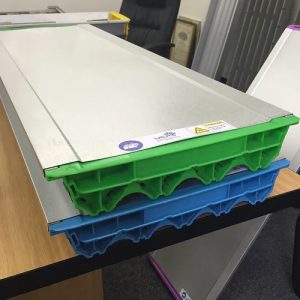 UCP core trays with colour coded ends denote the core size held within the tray.