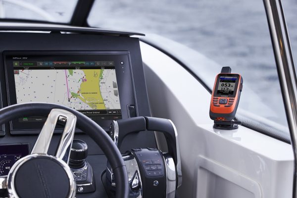 Garmin GPSMAP 86i GPS hand held navigator unit - in use on a boat