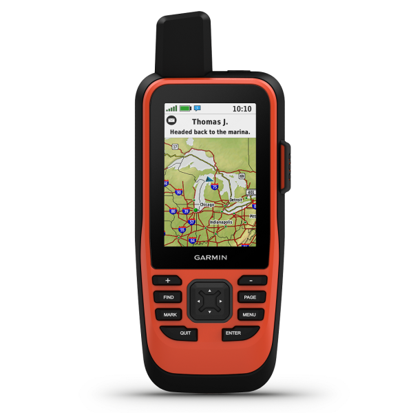 Garmin GPSMAP 86i GPS hand held navigator unit - front facing