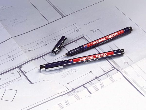 Edding Mapping Pen Technical Drawing