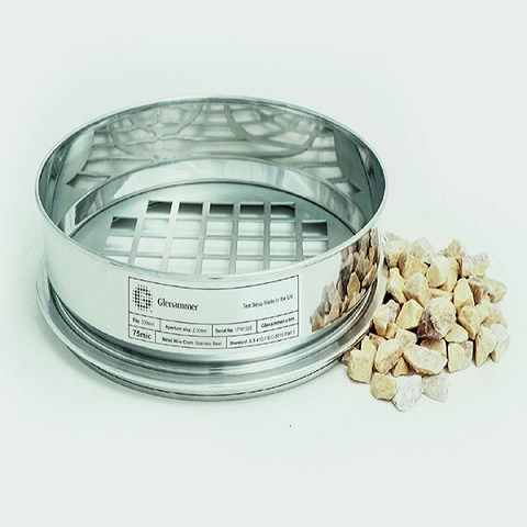 Perforated plate geological sieve, suitable for larger sizes of aggregate sample preperation
