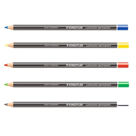 Staedtler Lumocolor Chinagraph Pencils - depicting all colours available