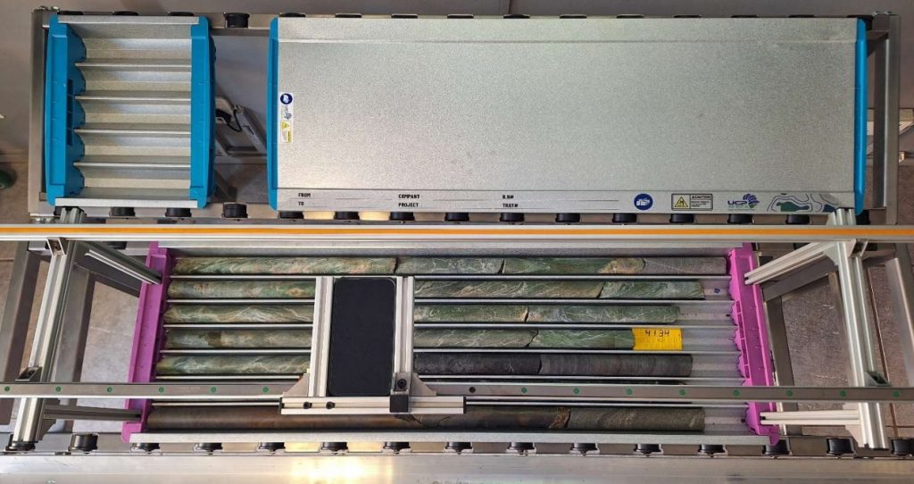 UCP ScanIT camera cradle holding a smart phone for core photography