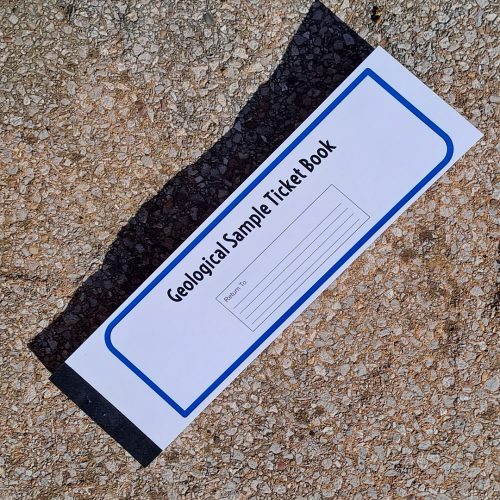 Geological Sample Ticket Books - Triple Counter Foil Front Cover